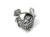 Girl with Baby in pram sterling silver charm .925 babies charms additional view