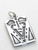 Veterinarian Book sterling silver charm .925 Vet Books Vets charms side view