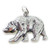 Bear 2D sterling silver charm pendant .925 x 1 Bears charms & pendants