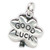 Lucky 4 leaf clover sterling silver charm .925 x 1 Luck charms