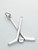 Ice Hockey sticks and puck sterling silver charm .925 Hocky charms additional view