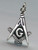 Masonic Freemason Mason 2D sterling silver charm .925 x 1 Masons Charms additional view