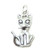 Cat sterling silver charm .925 x 1 Pussy Cats charms A1