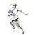 American Football player sterling silver charm .925 Sporting charms A1