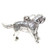 Dog sterling silver charm .925 Dogs Standing charms