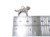 Dog sterling silver charm .925 Dogs Standing charms side view