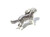 Dog sterling silver charm .925 Dogs Standing charms detail