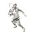 American Football player sterling silver charm .925 Sporting charms