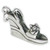 Wedge style shoe sterling silver charm .925 x 1 shoes charms
