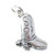 Cowboy Boots 2D sterling silver charm .925 Cow Girl charms