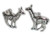 Llama sterling silver charm .925 x 1 Lama Lamas Llamas charms additional view