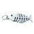 Fish Bones sterling silver charm .925 x 1 Fishes Bone charms A1