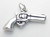 Handgun sterling silver charm .925 Hand Gun revolver charms additional view