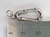 Carabiner sterling silver charm .925 x 1 Climbing and climber charms size example
