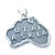 Australia Map sterling silver charm .925 x 1 AUS Aussie charms