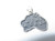 Australia Map sterling silver charm .925 x 1 AUS Aussie charms additional view