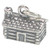 Log Cabin sterling silver charm .925 x 1 Holiday Escape charms