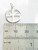 Peace symbol Chinese sterling silver charm .925 x 1 Peaceful charms side view