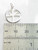 Peace symbol Chinese sterling silver charm .925 Peaceful charms side view