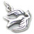 Swallow Bird sterling silver charm .925 Swallows Birds charms