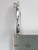 Pink Ribbon LOVE sterling silver charm .925 Ribbons charms side view