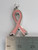 Pink Ribbon LOVE sterling silver charm .925 Ribbons charms size example