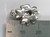 Flower with drop loop silver charm pendant Flowers charms size example