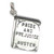Pride and Prejudice book by Jane Austen sterling silver charm .925 x 1
