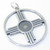 Zia sterling silver pendant .925 Sacred Sun Symbol pendants B3 additional view