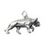 Tiger sterling silver charm .925 x 1 Tigers & Big Cats charms
