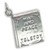 War and Peace book by Leo Tolstoy sterling silver charm .925 books