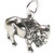 Buffalo sterling silver charm .925 x 1 Buffalos and Bison charms