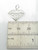 Diamond Shape sterling silver charm .925 x 1 Gems and Diamonds charms side view