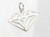 Diamond Shape sterling silver charm .925 x 1 Gems and Diamonds charms additional view