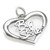 Big Sister sterling silver heart charm .925 Family charms