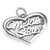 Middle Sister sterling silver heart charm .925 x 1 Family charms