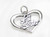 Lil Sister sterling silver heart charm .925 x 1 Family charms additional view
