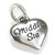 Middle Sis tiny heart sterling silver charm .925 x 1 Love Sister charms