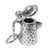 Coffee Pot with opening lid sterling silver charm .925 Drinks charms