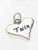 Twin Heart sterling silver charm .925 x 1 Hearts and Twins charms additional view