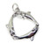 Dolphins sterling silver charm - pendant .925 x 1 dolphins charms A2