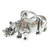 Rhinoceros sterling silver charm .925 Rhinos Rhino Rino charms