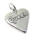 Queen of Hearts sterling silver charm .925 x 1 Playing Card games charms