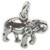 Elephant sterling silver charm .925 x 1 elephants charms J