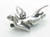 Otter Swimming sterling silver charm .925 Otters charms alternate view