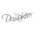Daughter sterling silver charm pendant .925 Daughters charms Y