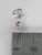 Pig TINY 2D sterling silver charm .925 Pigs charms side view