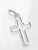 Cross cut out style sterling silver charm pendant .925 Crosses additional view