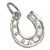 Horseshoe sterling silver charm .925 x 1 Lucky Horse Shoe Charms