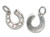 Horseshoe sterling silver charm .925 x 1 Lucky Horse Shoe Charms image 6